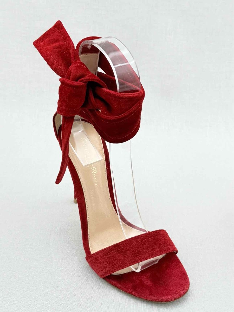 Pre - loved GIANVITO ROSSI Red Size EU 37.5 Heeled Shoes at Reems Closet