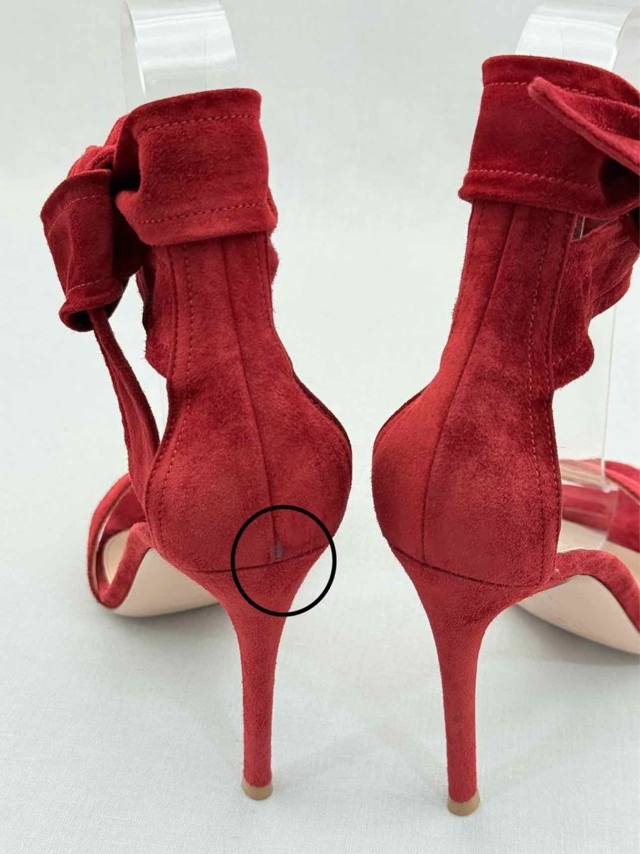 Pre - loved GIANVITO ROSSI Red Size EU 37.5 Heeled Shoes at Reems Closet