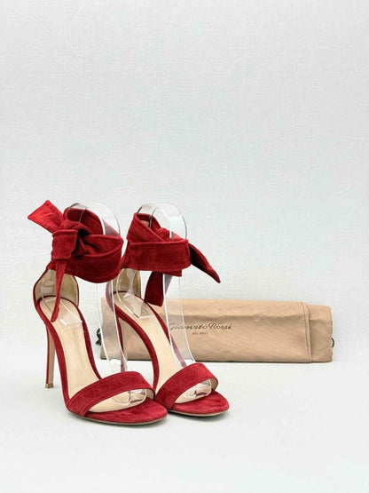 Pre - loved GIANVITO ROSSI Red Size EU 37.5 Heeled Shoes at Reems Closet