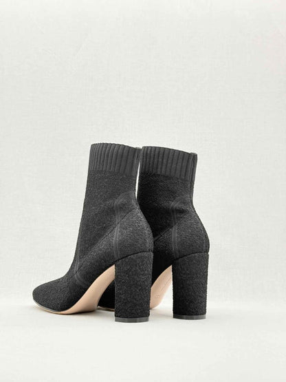 Pre - loved GIANVITO ROSSI Sock Black Size EU 39 Ankle Boots at Reems Closet