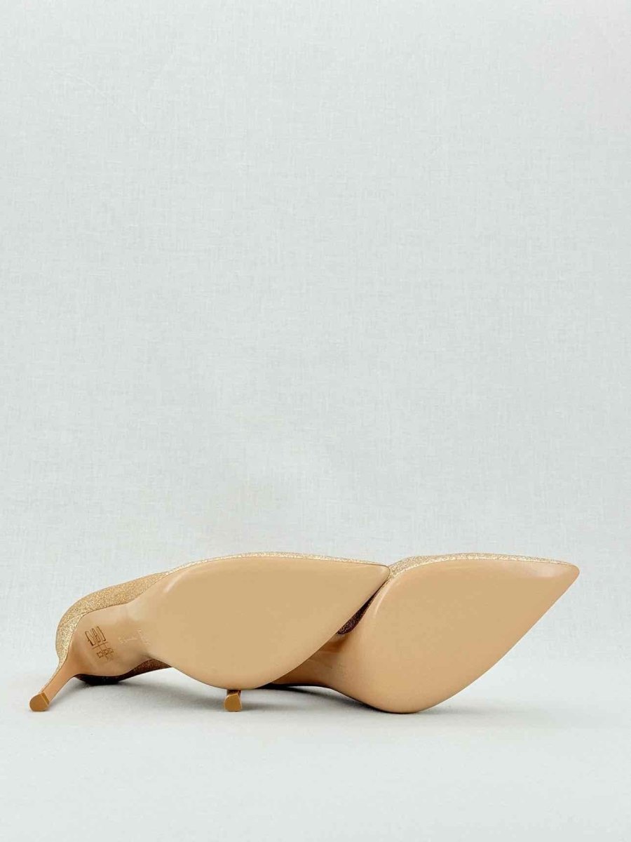 Pre - loved GIANVITO ROSSI Starlight Gold Size EU 38 Pumps at Reems Closet