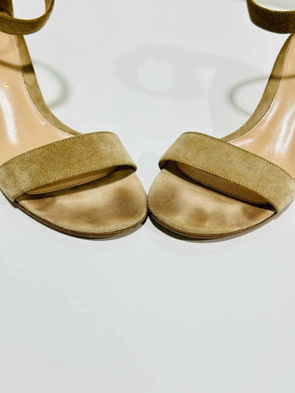 Pre - loved GIANVITO ROSSI Versilia Beige Heeled Sandals 35 at Reems Closet