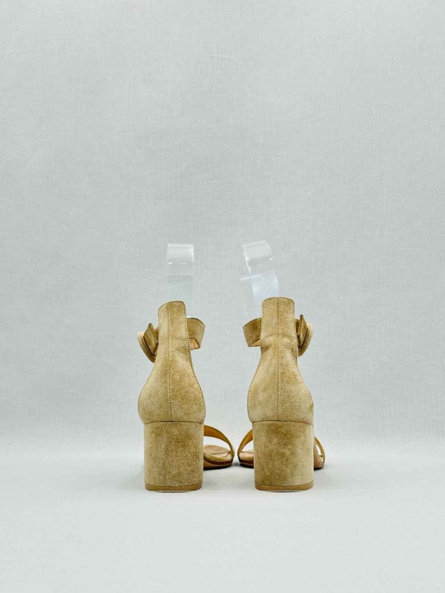 Pre - loved GIANVITO ROSSI Versilia Beige Heeled Sandals 35 at Reems Closet