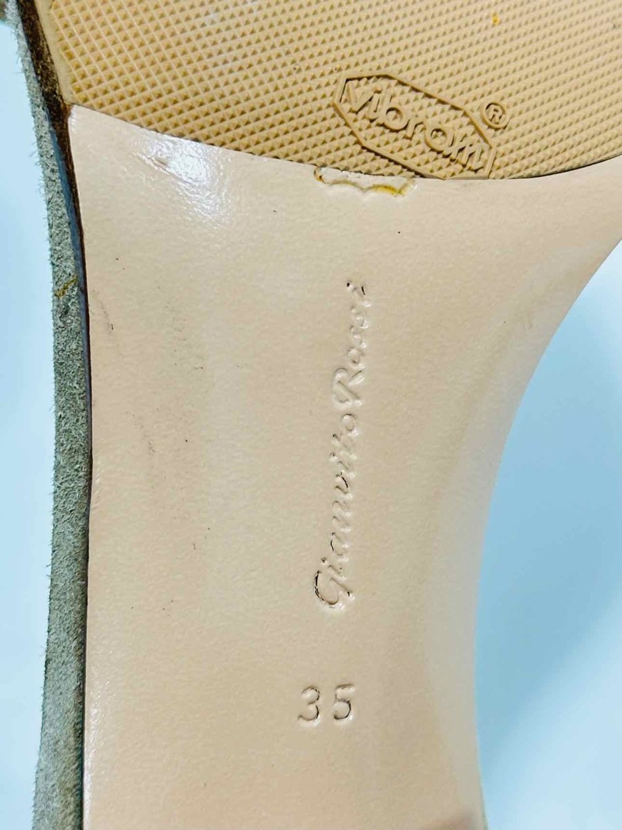 Pre - loved GIANVITO ROSSI Versilia Beige Heeled Sandals 35 at Reems Closet