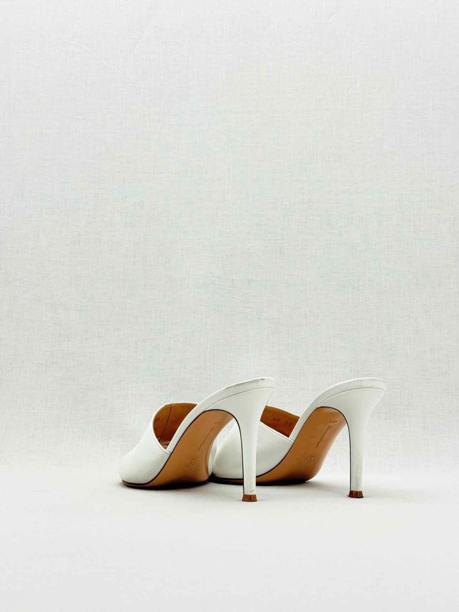 Pre - loved GIANVITO ROSSI White Size EU 38.5 Heeled Sandals at Reems Closet