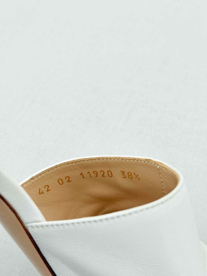 Pre - loved GIANVITO ROSSI White Size EU 38.5 Heeled Sandals at Reems Closet