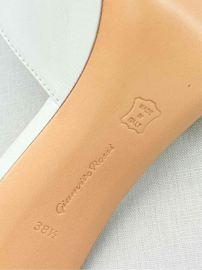 Pre - loved GIANVITO ROSSI White Size EU 38.5 Heeled Sandals at Reems Closet