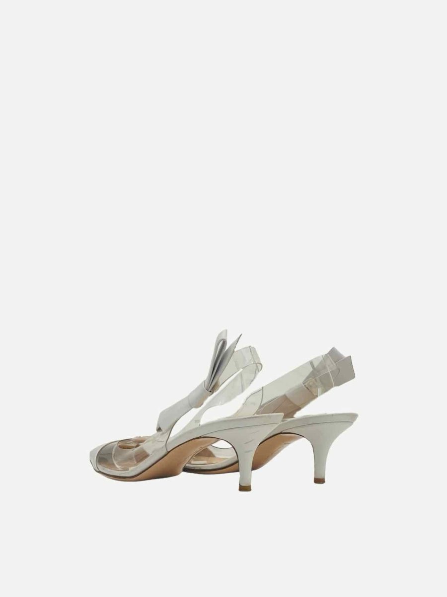 Pre - loved GIANVITO ROSSI White Slingbacks 38.5 at Reems Closet