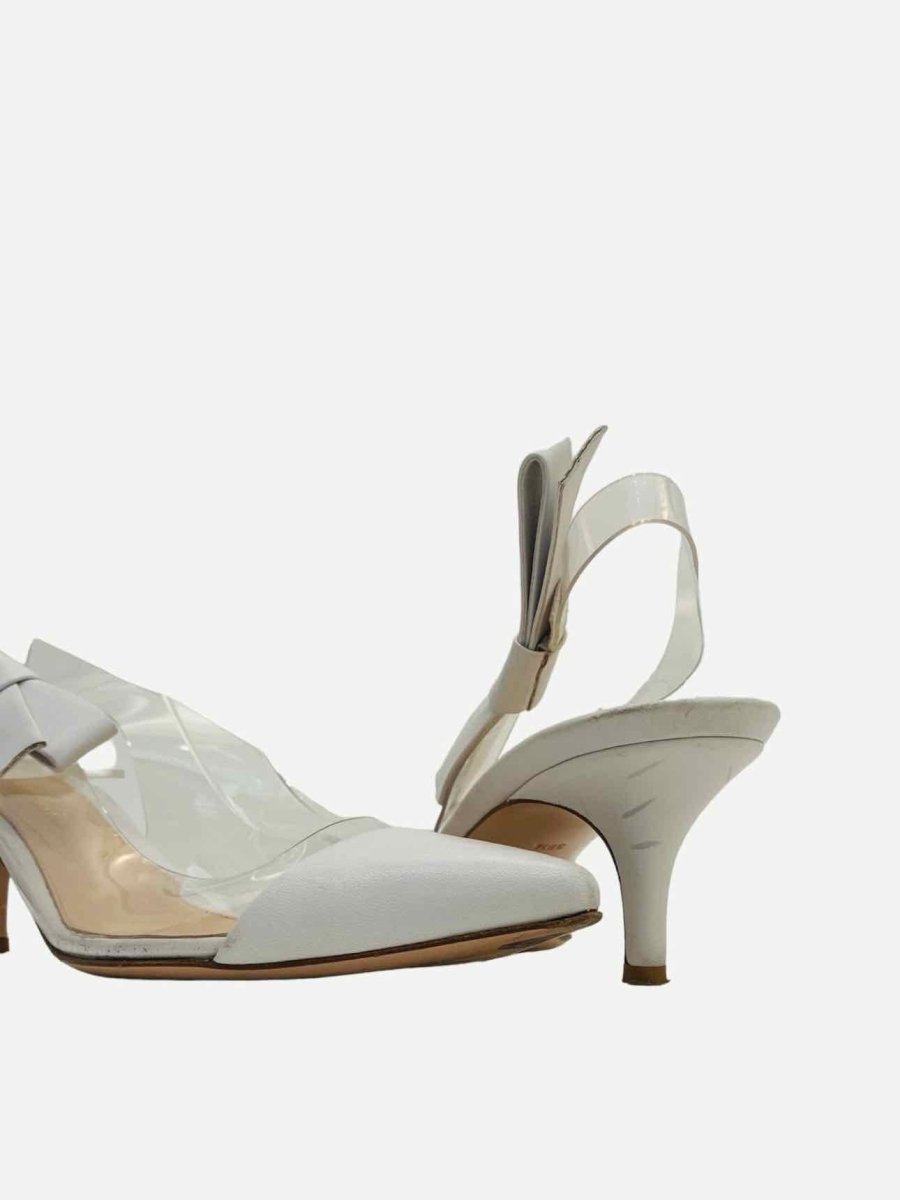 Pre - loved GIANVITO ROSSI White Slingbacks 38.5 at Reems Closet