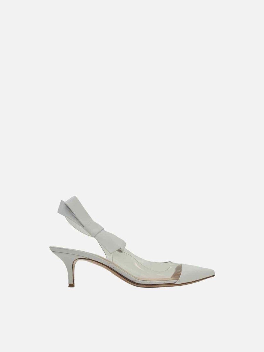 Pre - loved GIANVITO ROSSI White Slingbacks 38.5 at Reems Closet