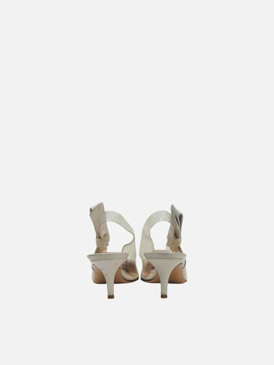 Pre - loved GIANVITO ROSSI White Slingbacks 38.5 at Reems Closet