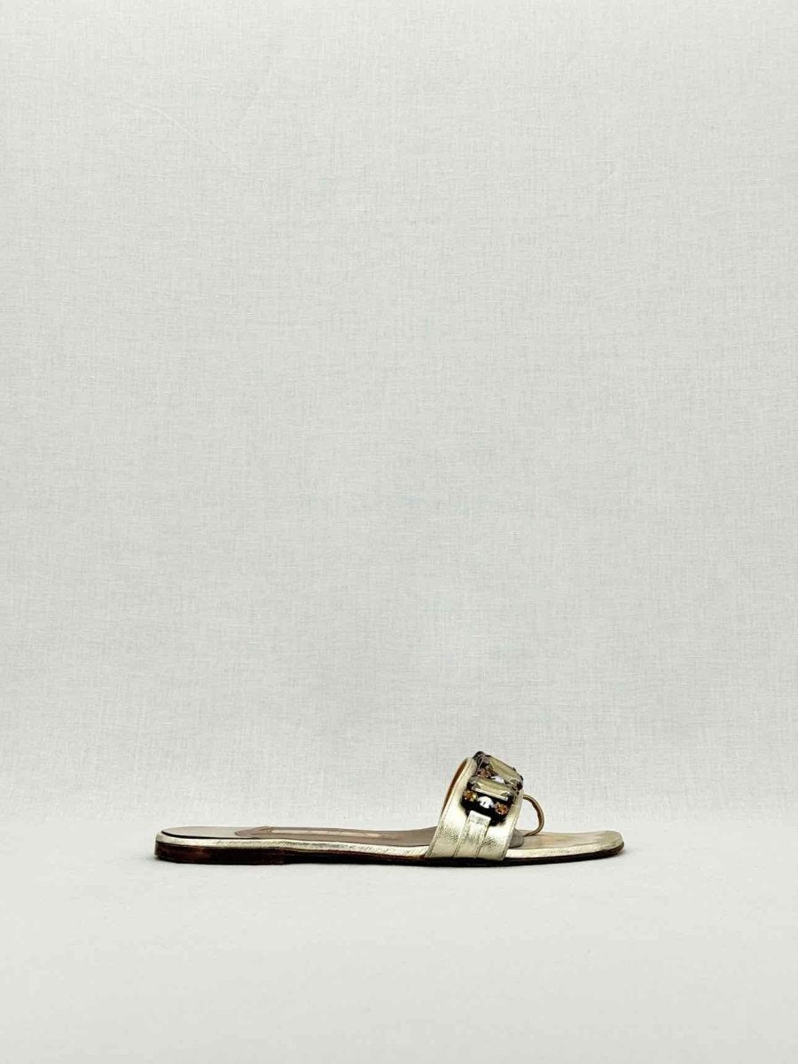Pre - loved GINA Beige Size EU 38 Slides at Reems Closet