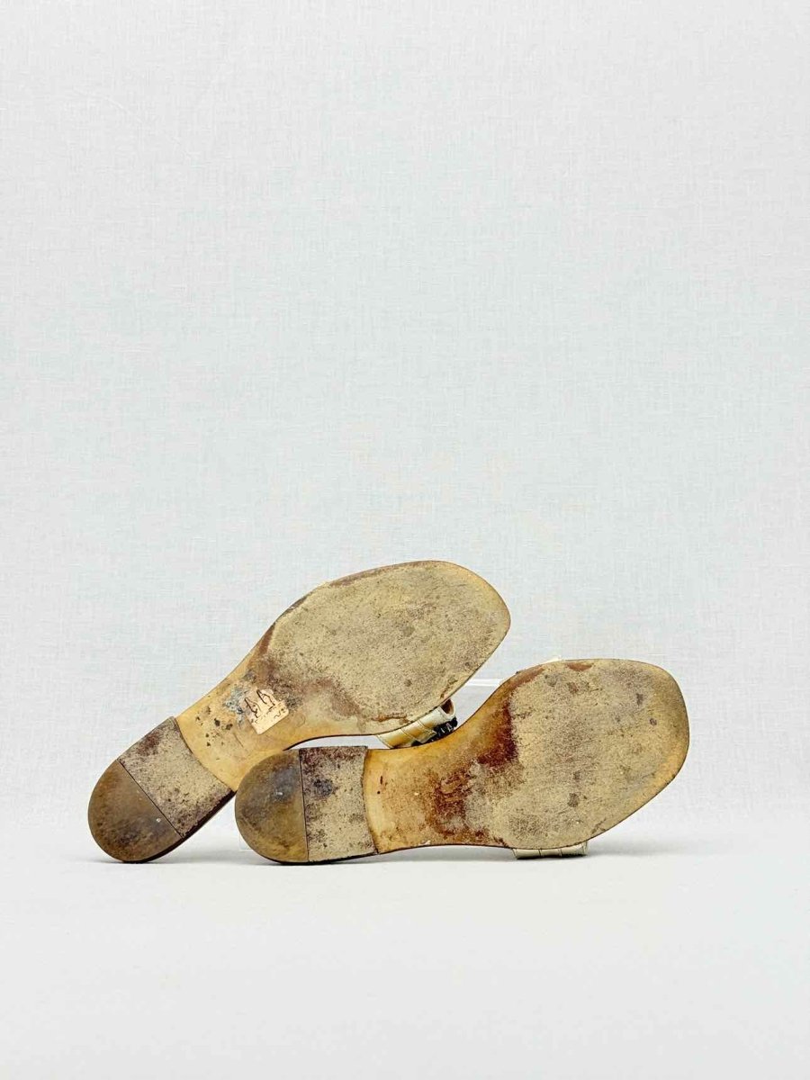 Pre - loved GINA Beige Size EU 38 Slides at Reems Closet