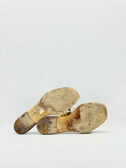 Pre - loved GINA Beige Size EU 38 Slides at Reems Closet