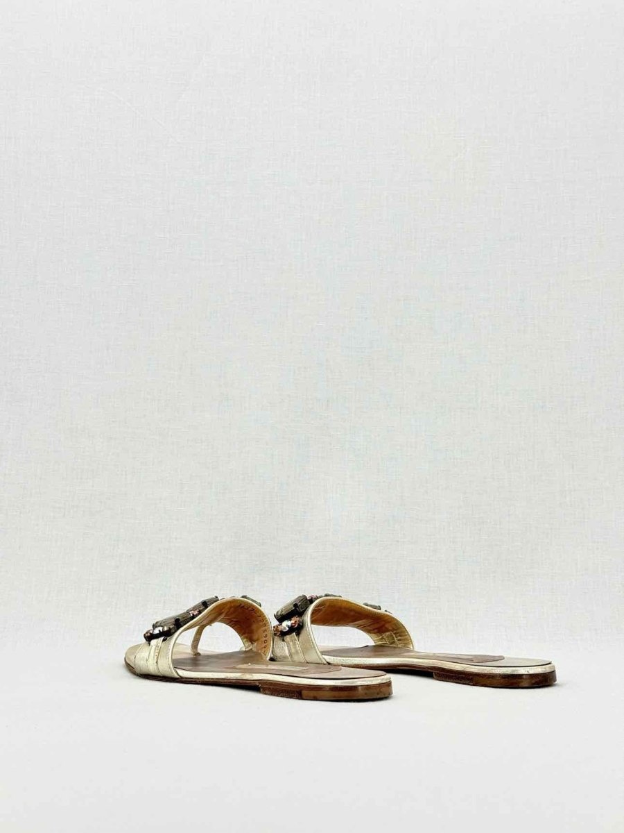 Pre - loved GINA Beige Size EU 38 Slides at Reems Closet