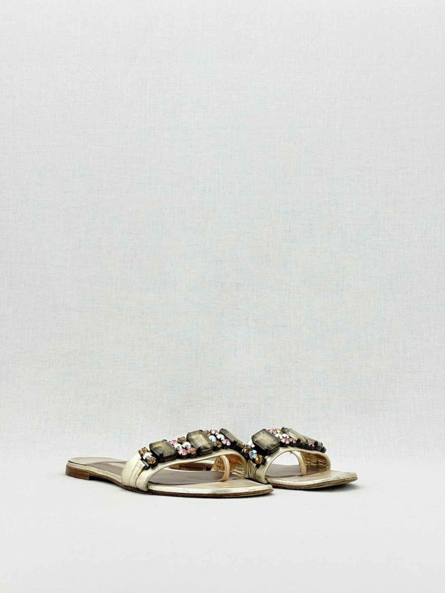 Pre - loved GINA Beige Size EU 38 Slides at Reems Closet