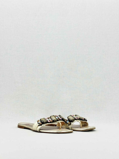 Pre - loved GINA Beige Size EU 38 Slides at Reems Closet