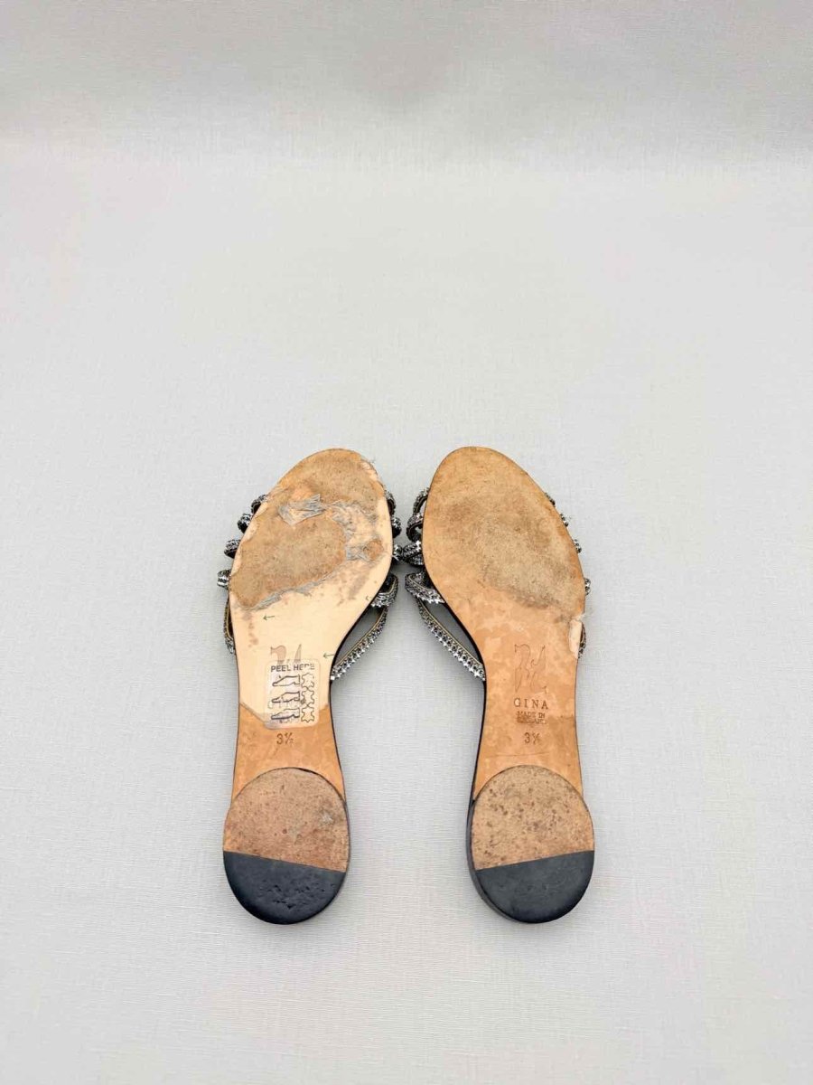 Pre - loved GINA Black Size EU 36.5 Sandals at Reems Closet