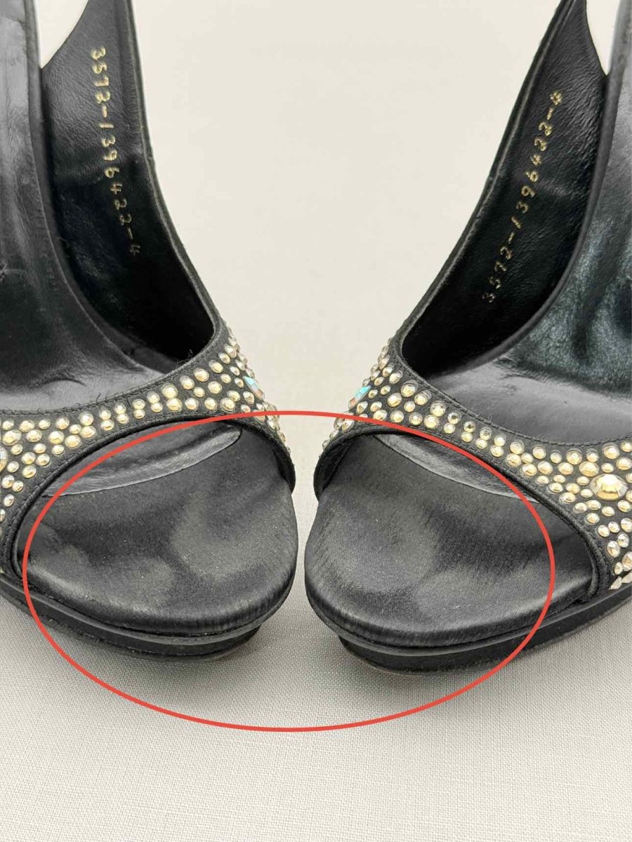 Pre - loved GINA Black Size EU 37 Platform Sandals at Reems Closet