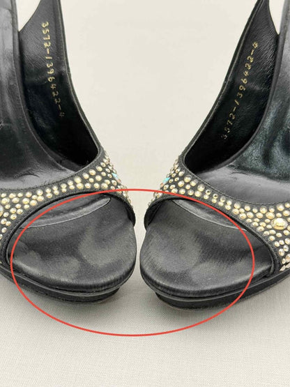 Pre - loved GINA Black Size EU 37 Platform Sandals at Reems Closet
