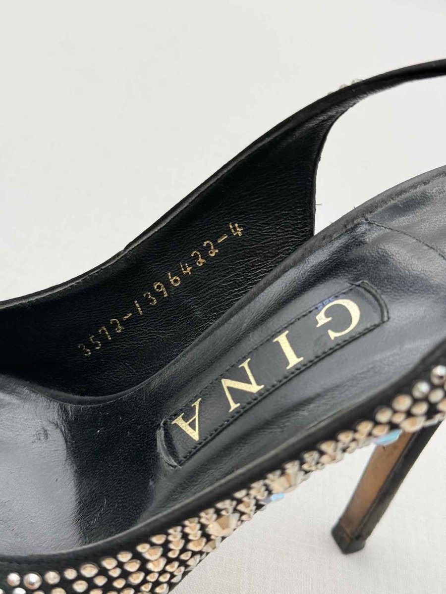 Pre - loved GINA Black Size EU 37 Platform Sandals at Reems Closet