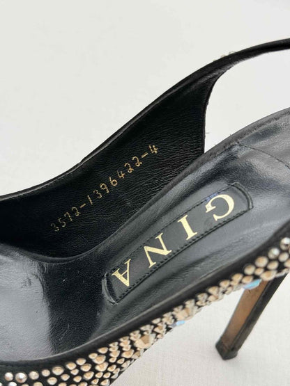 Pre - loved GINA Black Size EU 37 Platform Sandals at Reems Closet