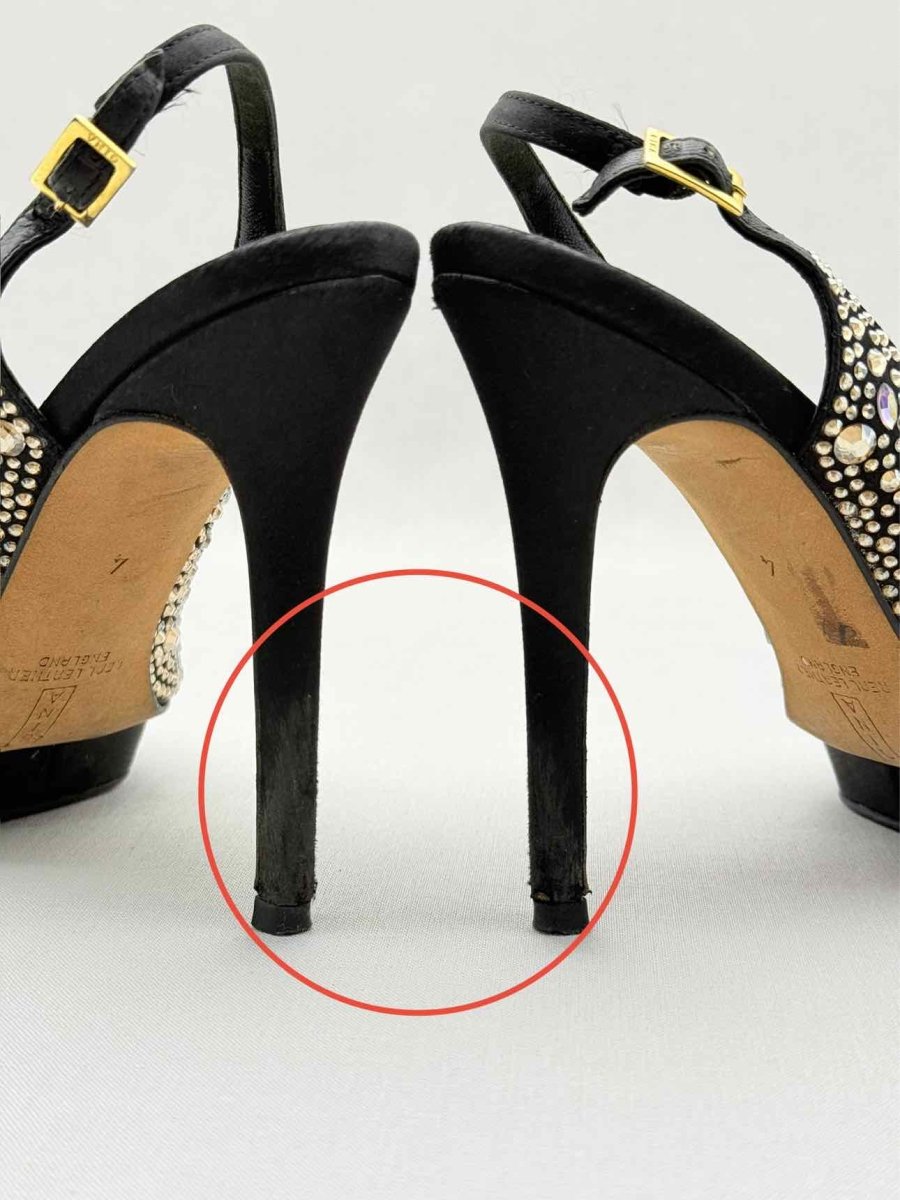 Pre - loved GINA Black Size EU 37 Platform Sandals at Reems Closet