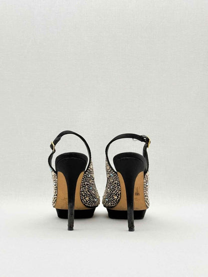 Pre - loved GINA Black Size EU 37 Platform Sandals at Reems Closet