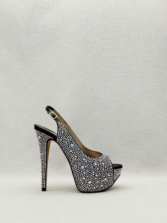 Pre-loved GINA Black Size EU 38 Platform Sandals at Reems Closet