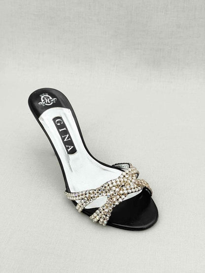 Pre - loved GINA Black Size EU 39 Mules at Reems Closet