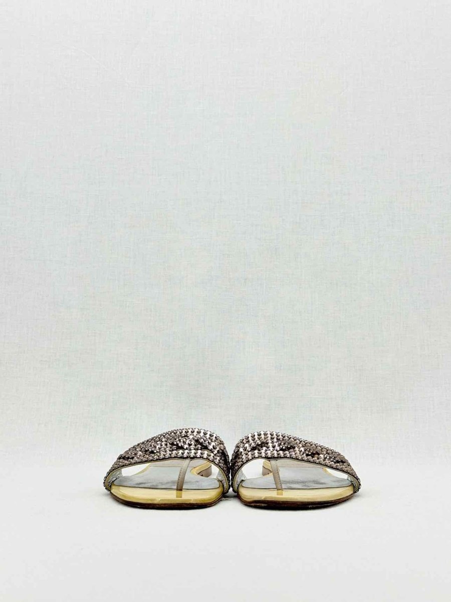 Pre - loved GINA Gold Size EU 38 Slides at Reems Closet