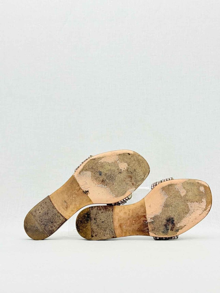 Pre - loved GINA Gold Size EU 38 Slides at Reems Closet