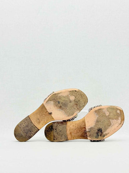 Pre - loved GINA Gold Size EU 38 Slides at Reems Closet