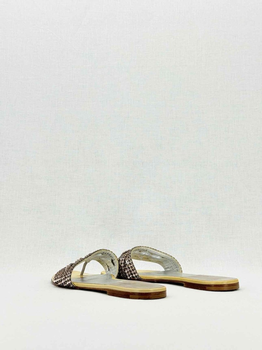 Pre - loved GINA Gold Size EU 38 Slides at Reems Closet