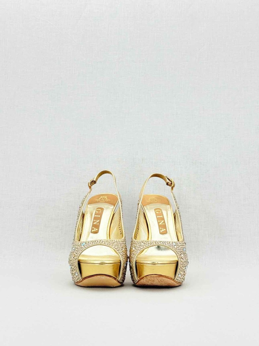 Pre - loved GINA Gold Size EU 39 Pumps at Reems Closet