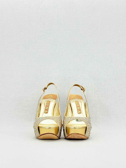Pre - loved GINA Gold Size EU 39 Pumps at Reems Closet