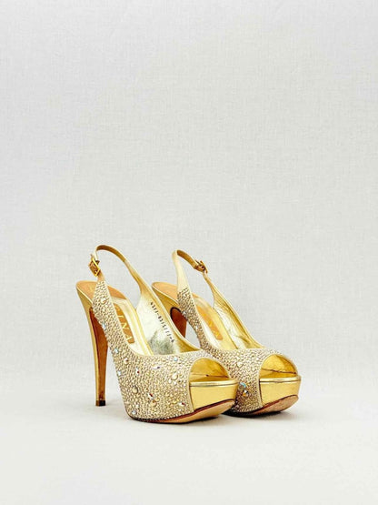 Pre - loved GINA Gold Size EU 39 Pumps at Reems Closet