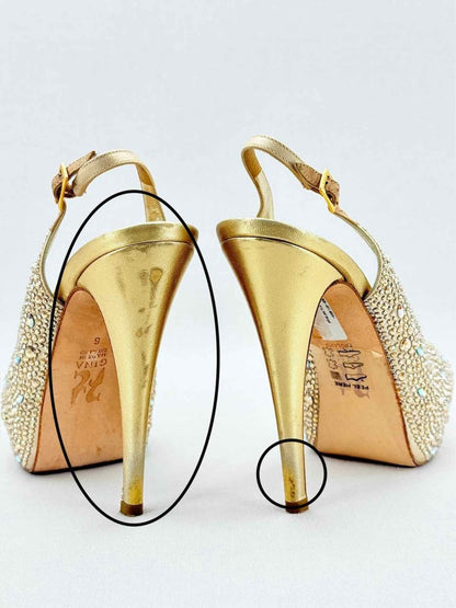 Pre - loved GINA Gold Size EU 39 Pumps at Reems Closet