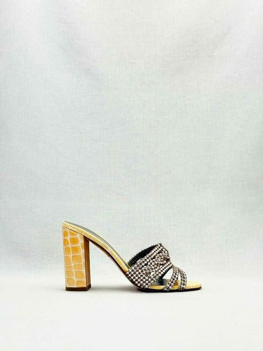 Pre - loved GINA Loren Beige Mules 39 at Reems Closet