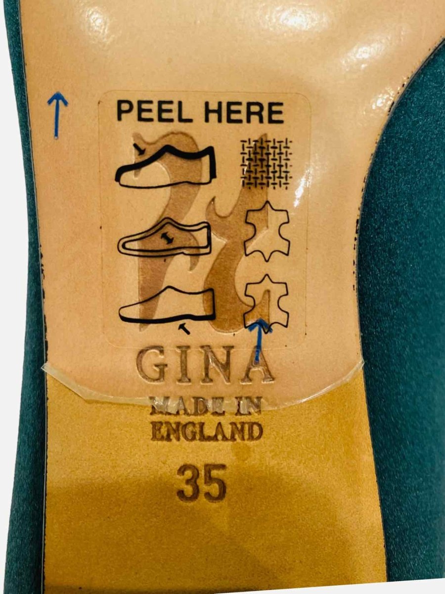 Pre - loved GINA Maxima Dark Green Size EU 35 Pumps at Reems Closet