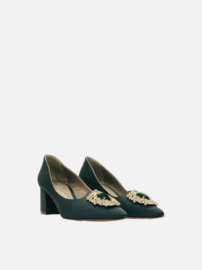 Pre - loved GINA Maxima Dark Green Size EU 35 Pumps at Reems Closet