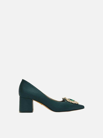 Pre - loved GINA Maxima Dark Green Size EU 35 Pumps at Reems Closet