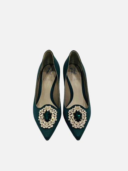 Pre - loved GINA Maxima Dark Green Size EU 35 Pumps at Reems Closet