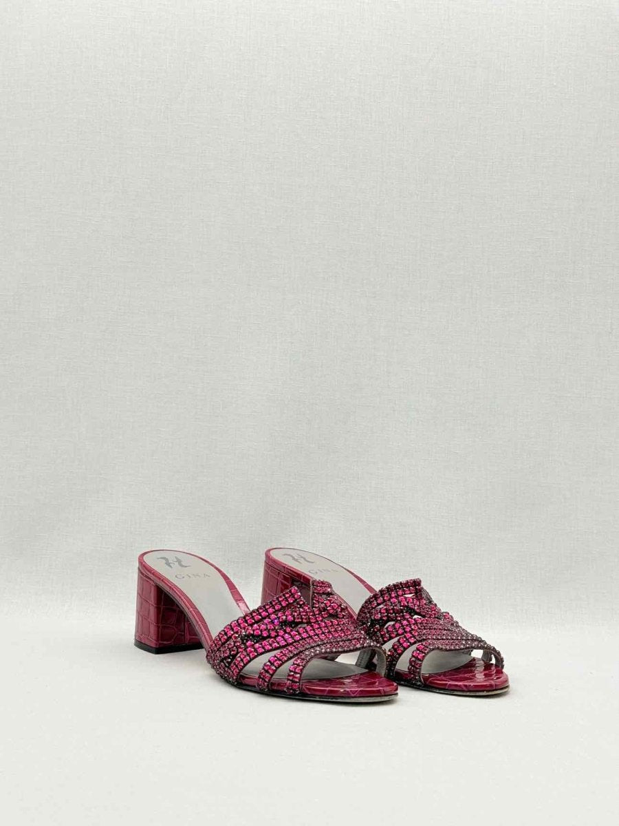 Pre - loved GINA Oregon Burgundy Size EU 41 Heeled Sandals at Reems Closet