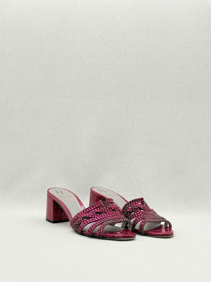 Pre - loved GINA Oregon Burgundy Size EU 41 Heeled Sandals at Reems Closet