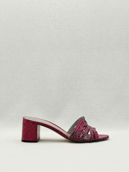 Pre - loved GINA Oregon Burgundy Size EU 41 Heeled Sandals at Reems Closet