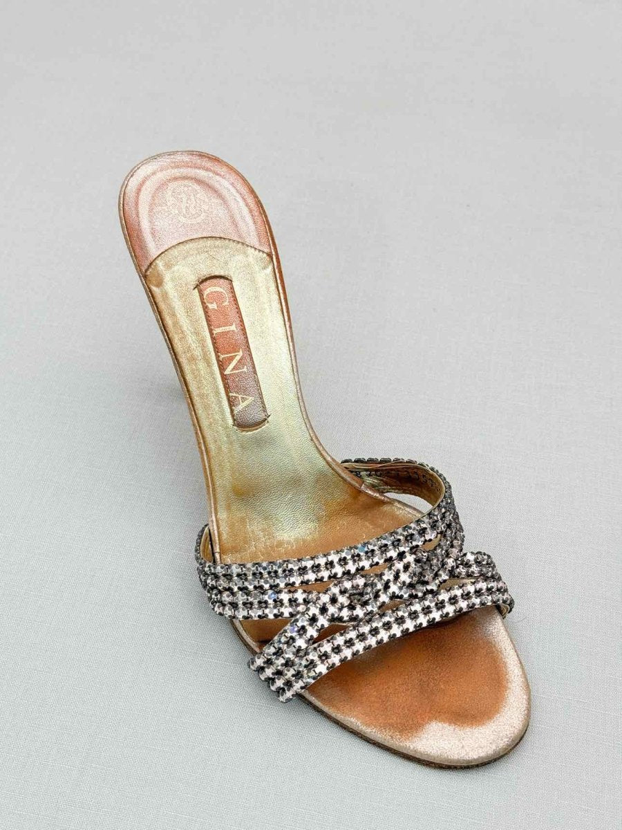 Pre-loved GINA Peach Size EU 39.5 Mules at Reems Closet