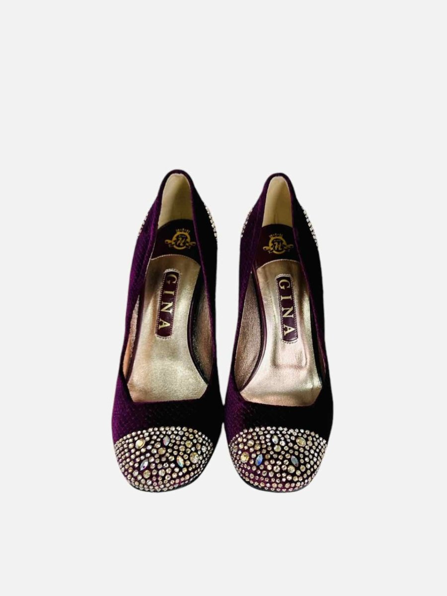 Pre - loved GINA Plum Pumps 38.5 at Reems Closet