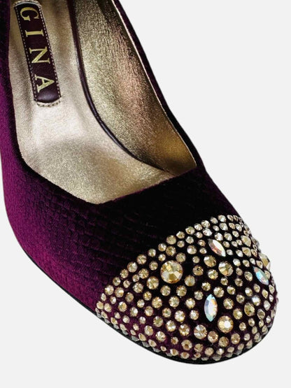 Pre - loved GINA Plum Pumps 38.5 at Reems Closet