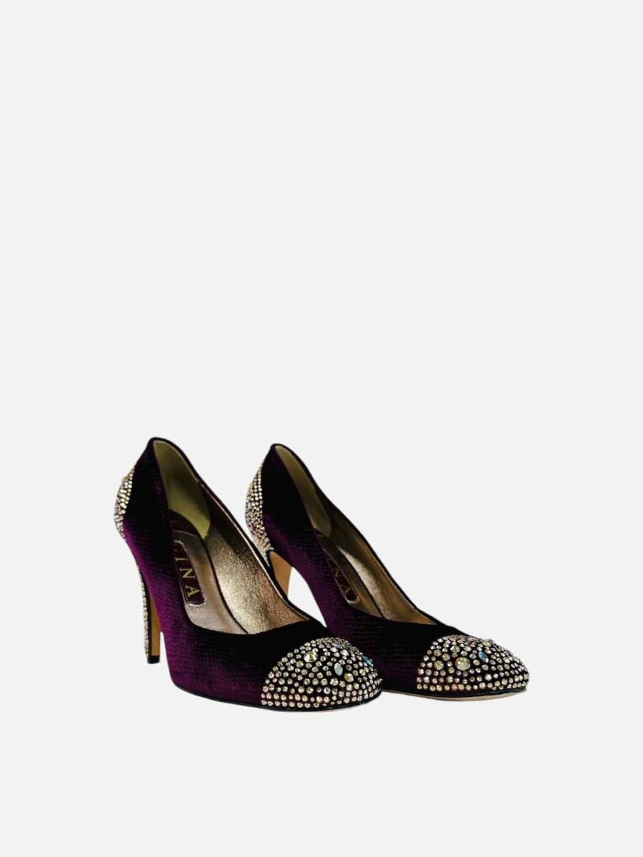 Pre - loved GINA Plum Pumps 38.5 at Reems Closet